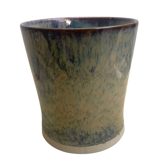 La Rochelle Iridescent Sky Blue Fire Glazed Stoneware Large Coffee Cup Tea Mug - Picture 3 of 12
